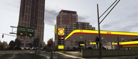 Shell Petrol Station V2 Updated для GTA 4