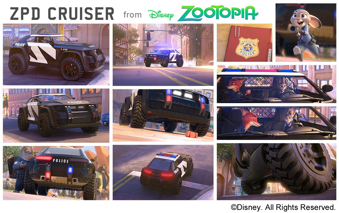 Zootopia ZPD Cruiser - полицейская машина из Зверополиса